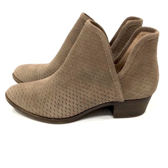 Lucky Brand Baley Suede Leather Perforated Booties - Picture 8 of 8